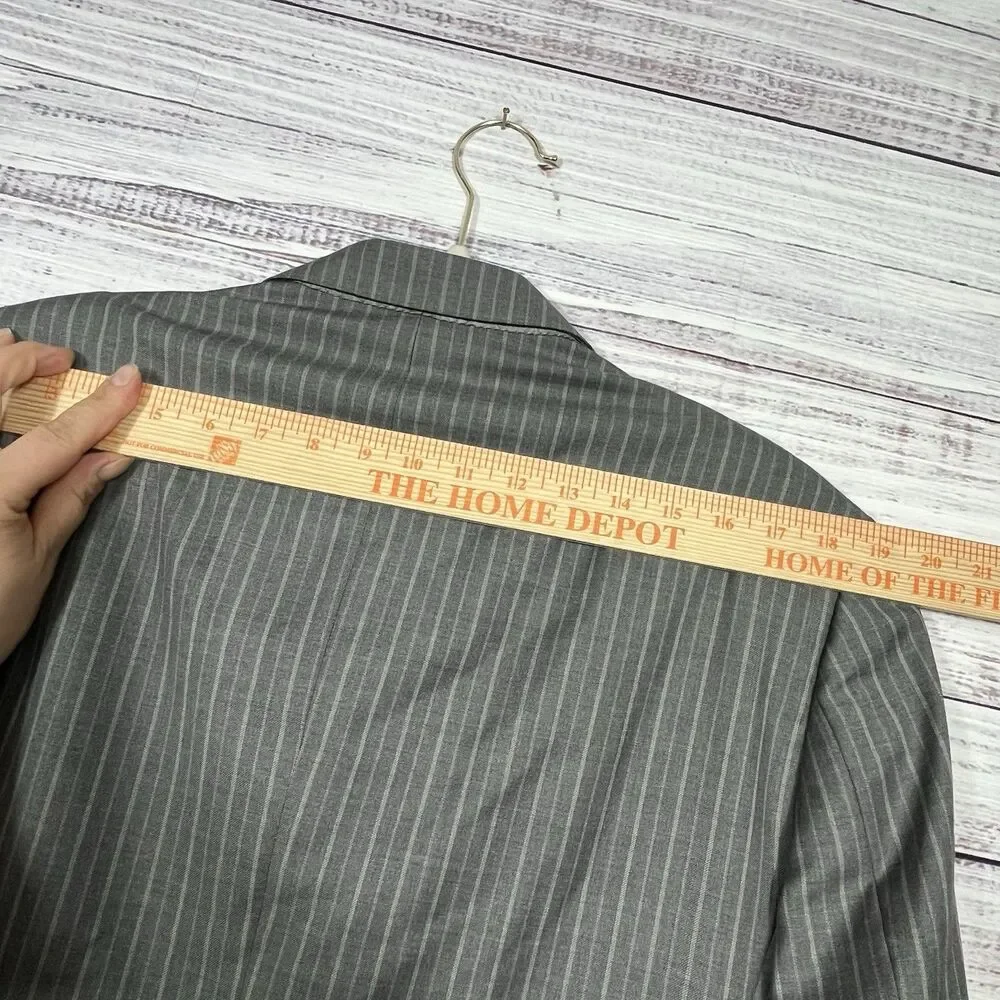 Brooks Brothers 1818 Regent Blazer 42L Vitale Barberis Canonico Italy Wool Gray